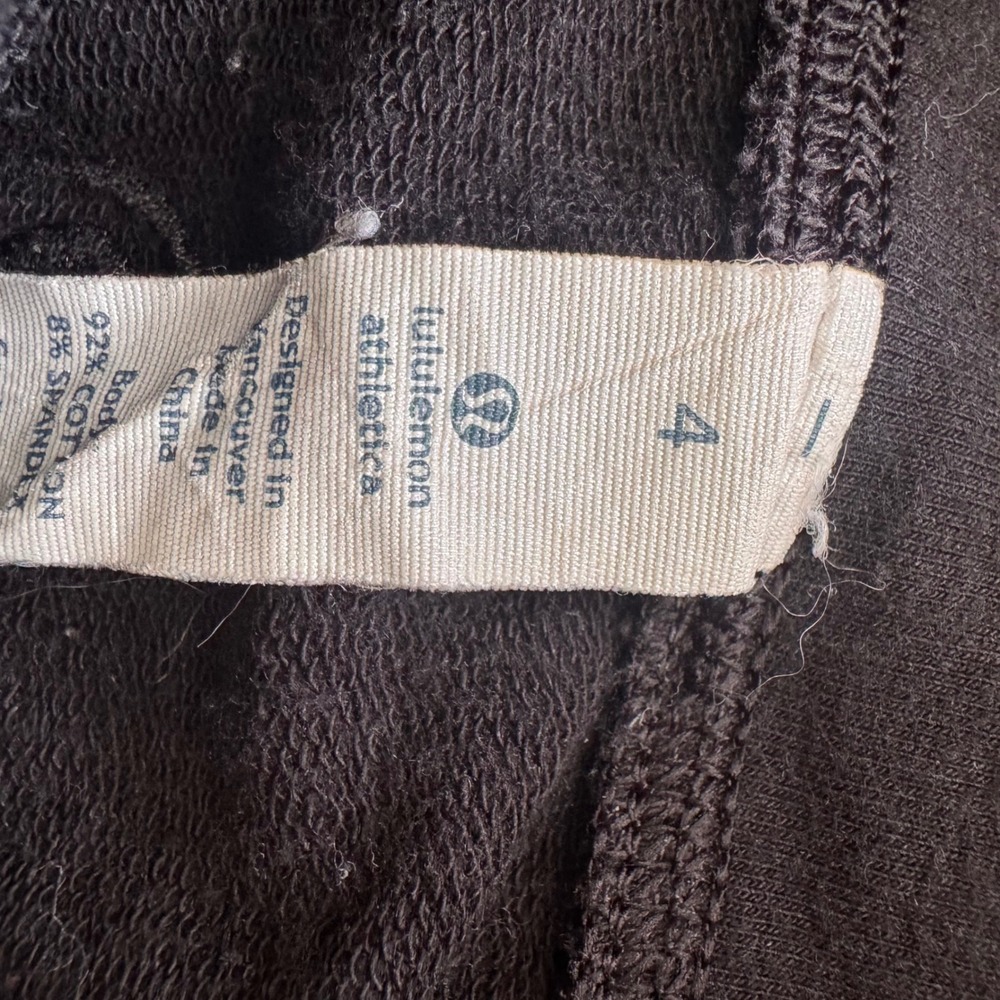 Lululemon Cowl Neck Pullover Sweatshirt Black Size 4 Long Sleeve Pockets - Picture 2 of 7